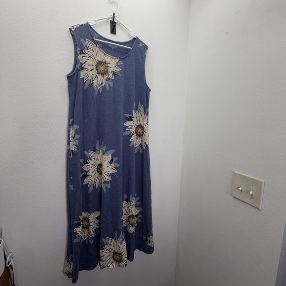 Coldwater Creek Dresses & Skirts - Coldwater Creek Floral Sunflower Maxi Dress Womens XL Artsy Lagenlook Sundress